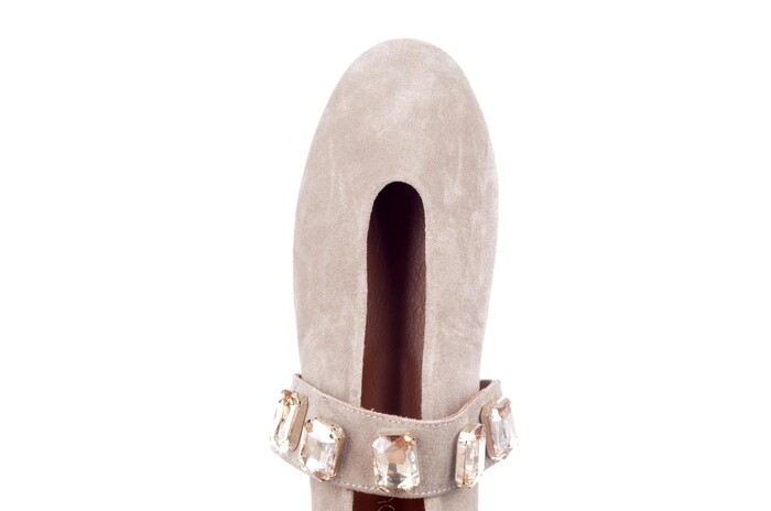 Babouche taupe Fabby-2  afbeelding