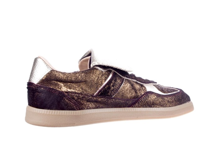 Babouche donkerbruin/goud combi Ira-125 afbeelding