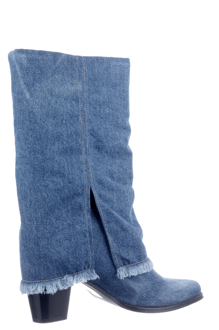 Babouche blauw jeans Ama-13 afbeelding