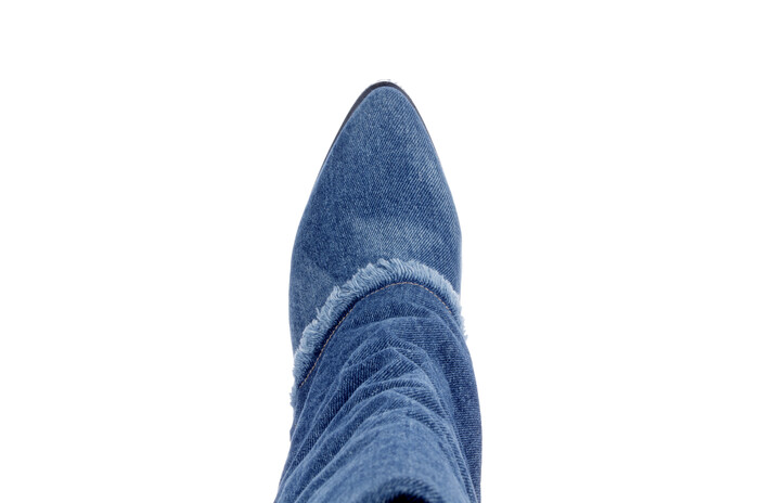 Babouche blauw jeans Ama-13 afbeelding