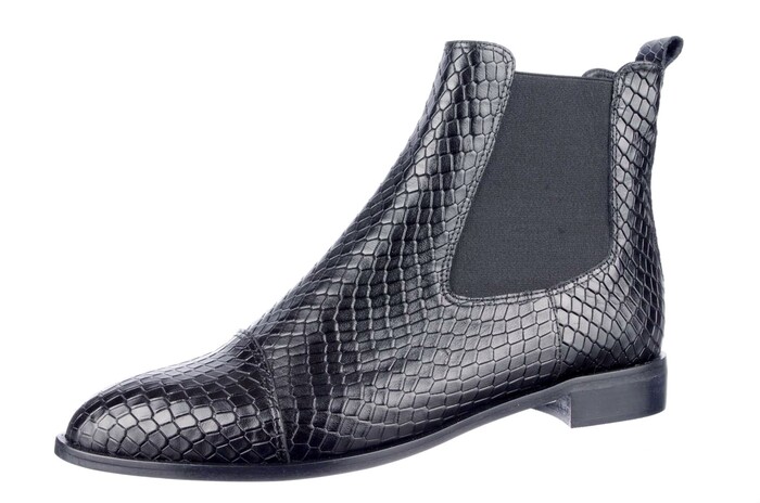 JOAN ZIVAANO ZWART CROCO afbeelding