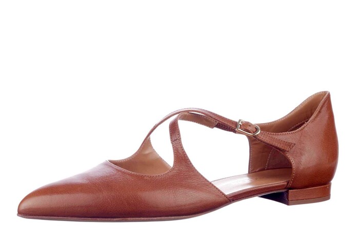 62458 CALANDSCHOEN COGNAC Ballerina s Caland Schoen