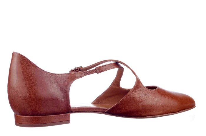 62458 CALANDSCHOEN COGNAC afbeelding