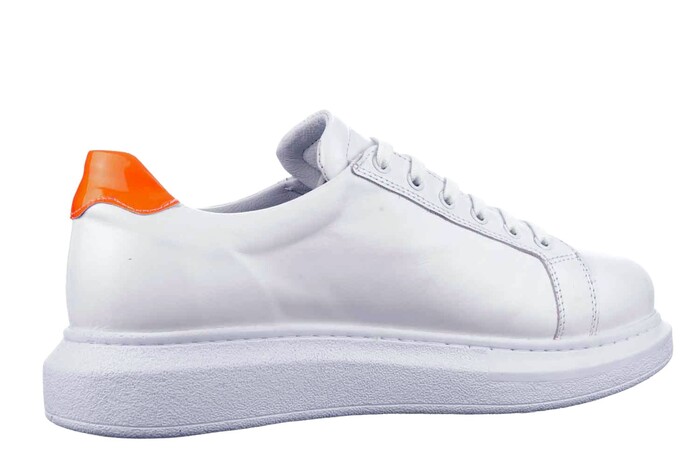 66914 BABOUCHE WIT ORANJE afbeelding