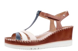 W3Z-1776C1 Pikolinos cognac/blauw combi