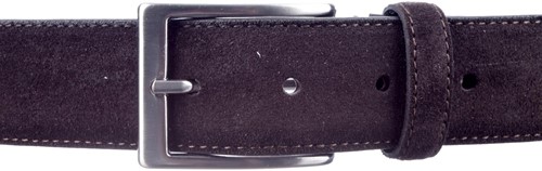 2035 Giorgio donkerbruin suede riem donkerbruin suede