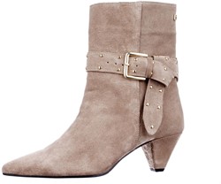 Babouche taupe G-Anne-2 enkellaars donkerbruin