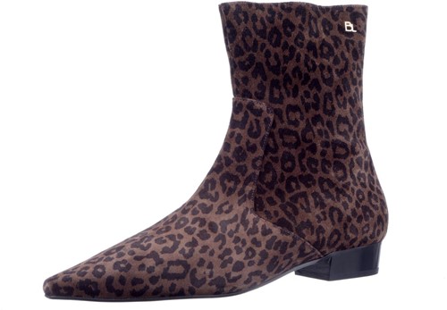 Babouche BLAKE-2 207 enkellaars Donkerbruin (Luipaard)