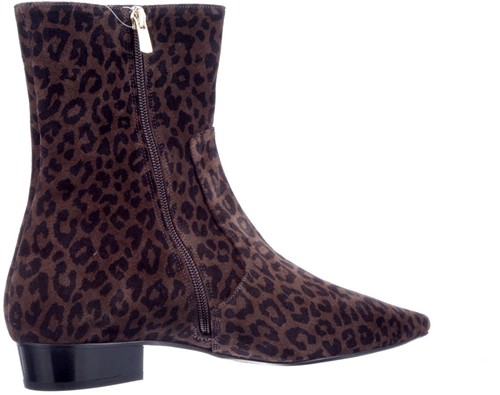 Babouche BLAKE-2 207 enkellaars Donkerbruin (Luipaard)-2