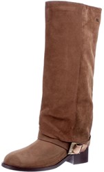 Babouche AYSHA-2 5 maat 44 lange laars cognac